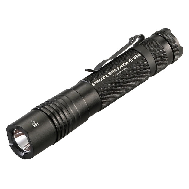 Picture of Streamlight Pro Tac HL USB  Rechargeable Light  C4 LED  1 000 Lumens  TEN-TAP Programming  1x 18650/2x CR123/1x 74175 Battery  Includes USB Charging Cord  Nylon Holster  Black 88052