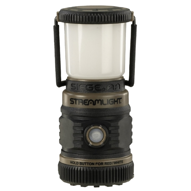 Picture of Streamlight Siege Lantern  200/100/50 lumens White C4 LED  SOS  Red LED  7 Hour Run Time  3x AA batteries  Coyote Brown 44941