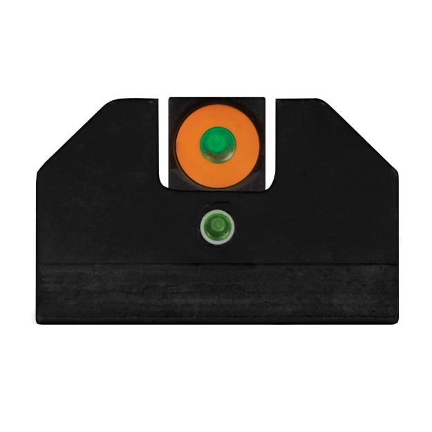 Picture of XS Sights F8 Night Sights  Fits S&W M&P Full Size and Compact  Green with Orange Outline Front  Green Rear  Tritium Front/Rear SW-F027P-5