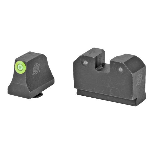 Picture of XS Sights R3D  Tritium Night Sights  Suppressor Height  Green Front and Black Rear  For Glock 17 19 22 23 24 26 27 31 32 33 34 35 36 38 GL-R021P-6G