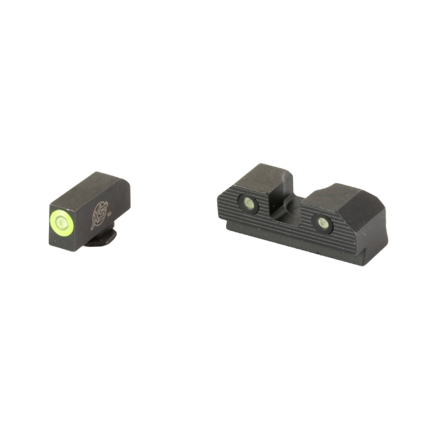 Picture of XS Sights R3D 2.0  Tritium Night Sight  For Glock 17/19/22/23/24/26/27/31/32/33/34/35/36  Green Front Outline  Green Tritium Front/Rear GL-R201P-6G