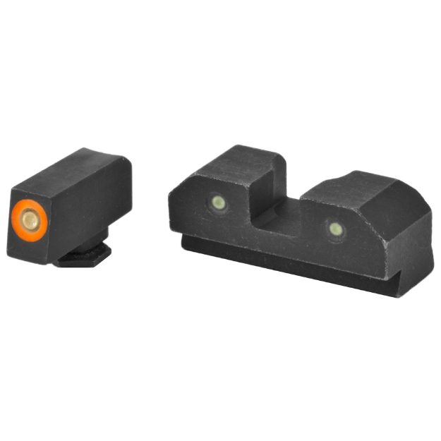 Picture of XS Sights R3D Night Sights  Orange Front Dot  Fits Glock 17/19/22/23/24/26/27/31/32/33/34/35/36/38  Taurus G3c/GX4/New Production G3  Walther PDP  Steel/Blued GL-R012P-6N